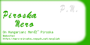 piroska mero business card